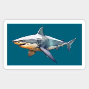 Great White Shark Drawing Sticker